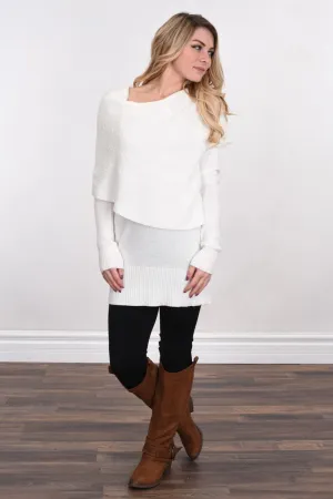Wrapped Up in You Sweater ~ White