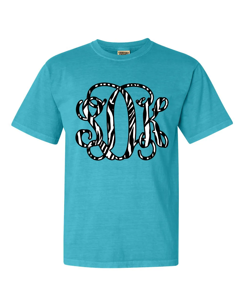 Zebra Print BIG Monogram Tee